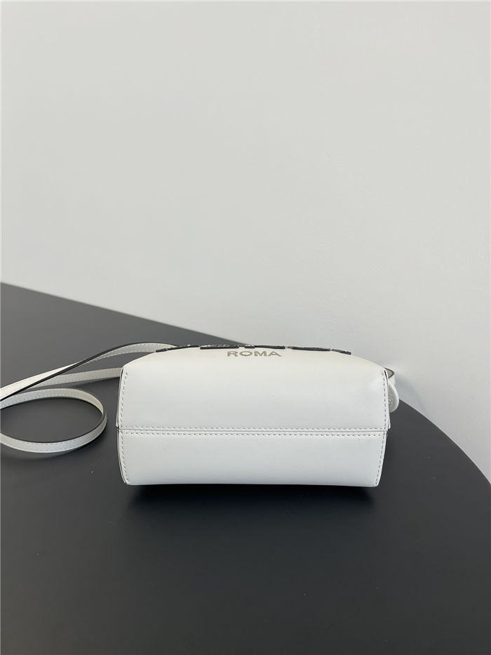 Fendi By The Way Mini Boston bag leather and elaphe White High