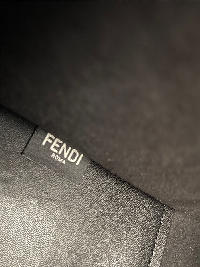 MEDIUM Fendi SUNSHINE Leather Shopper Black-White High