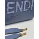 MEDIUM Fendi SUNSHINE Leather & Elaphe Shopper Blue High