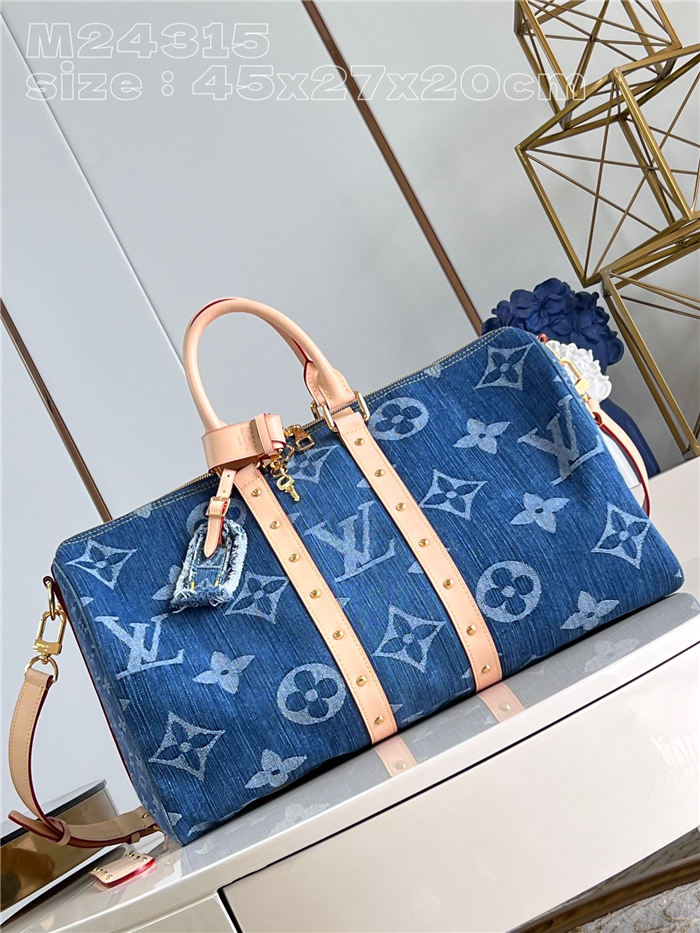 Louis Vuitton Keepall Bandoulière 45 Monogram Denim M24315 High