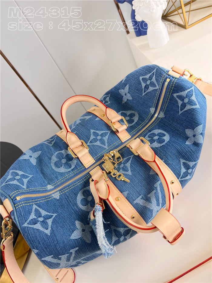 Louis Vuitton Keepall Bandoulière 45 Monogram Denim M24315 High