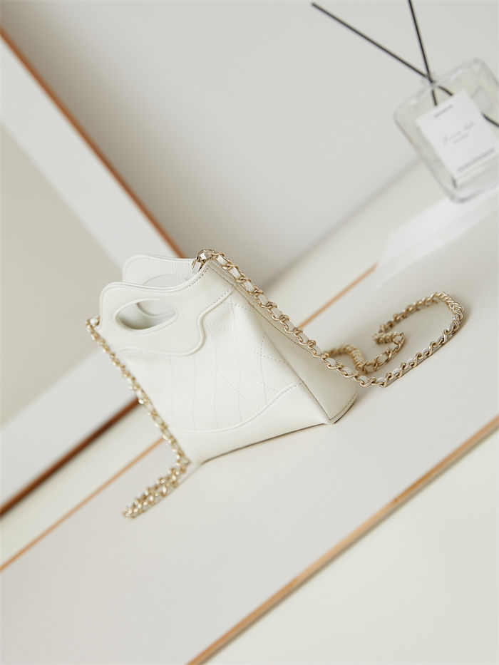 Chanel 31 Mini BAG Calfskin & Gold-Tone Metal AP3656 White A