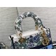 MEDIUM LADY D-LITE BAG Flowers Constellation Embroidery High