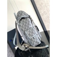 Dior Hit The Road Backpack Large CD Diamond Canvas Grey High