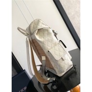 Dior Hit The Road Backpack Large CD Diamond Canvas Natural High