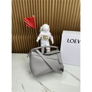 Small Puzzle bag in soft grained calfskin Pearl Gray High