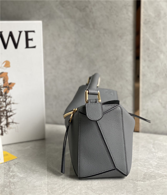 Small Puzzle bag in soft grained calfskin Anthracite High