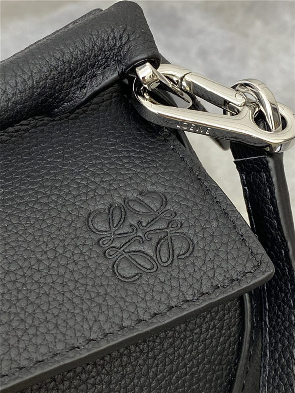 Mini Puzzle bag in soft grained calfskin Black High