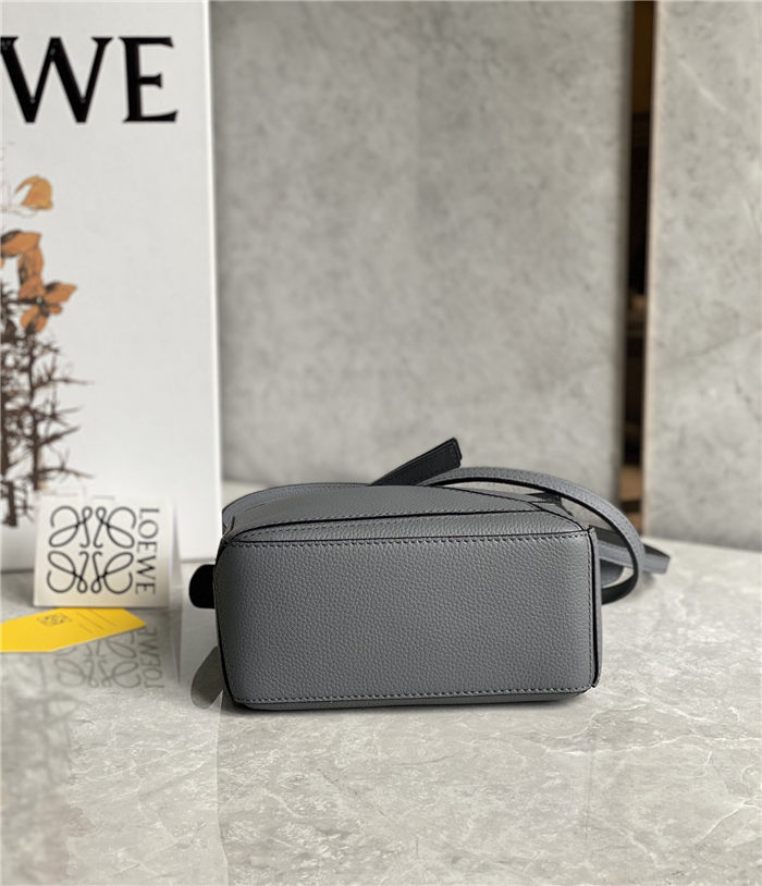 Mini Puzzle bag in soft grained calfskin Grey High