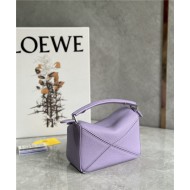 Mini Puzzle bag in soft grained calfskin Purple High