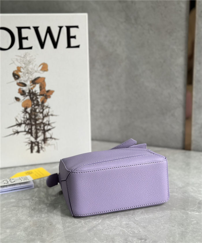 Mini Puzzle bag in soft grained calfskin Purple High