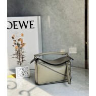 Mini Puzzle bag in soft grained calfskin Grey Green High