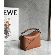 Mini Puzzle bag in classic calfskin Caramel High