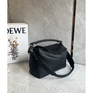 Puzzle bag 29cm in soft grained calfskin Black High