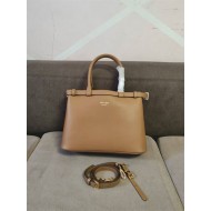 Prada Buckle medium leather handbag with double belt 1BA417 Caramel High