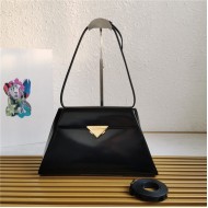 Prada Large brushed leather handbag 1BD342 Black High