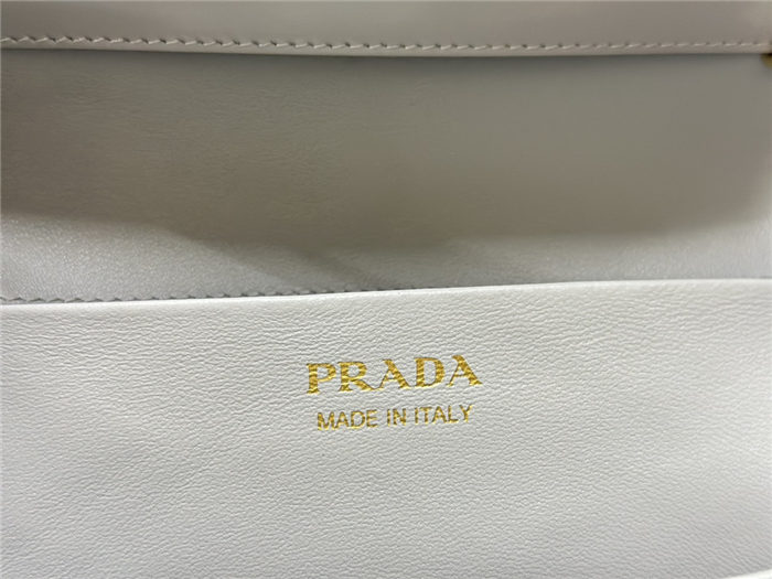 Prada Large brushed leather handbag 1BD342 Grey High