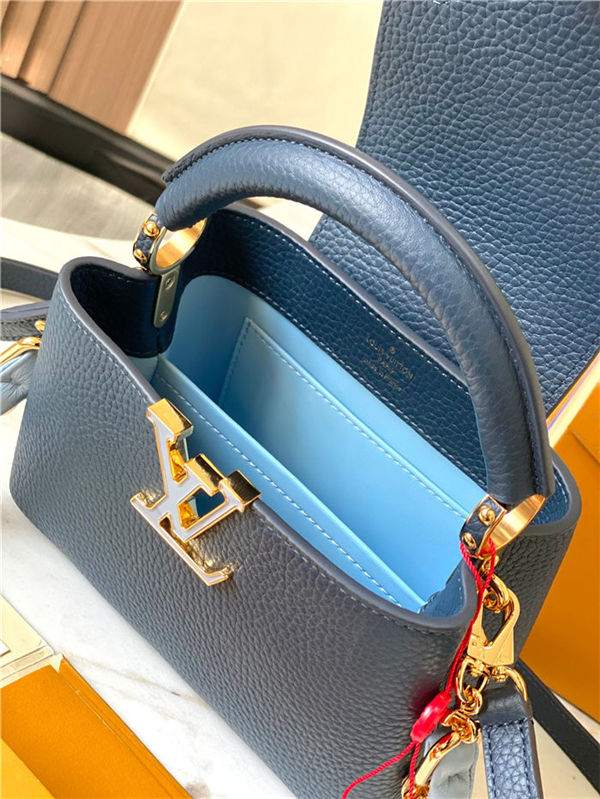 Louis Vuitton Capucines Mini Bag Taurillon Leather M23288 Blue High