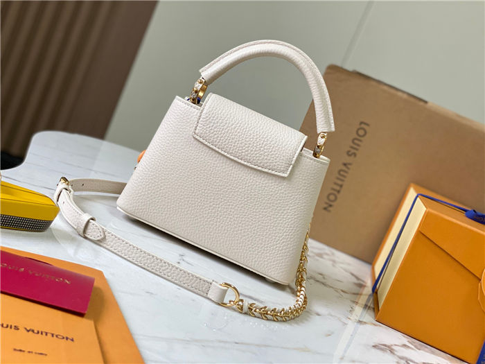 Louis Vuitton Capucines Mini Bag Taurillon Leather M23082 White High