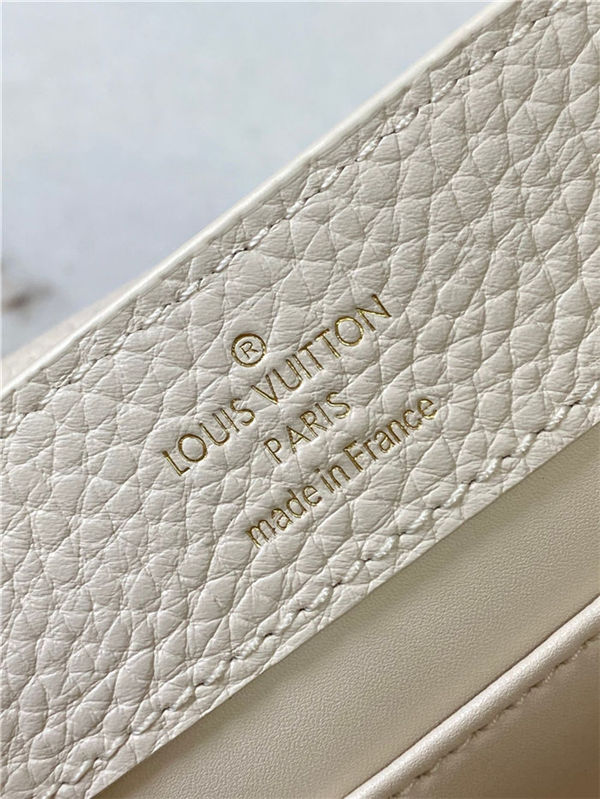 Louis Vuitton Capucines Mini Bag Taurillon Leather M23082 White High