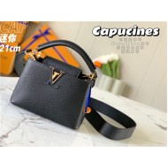 Louis Vuitton Capucines Mini Bag Taurillon Leather M55985 Black-Gold High