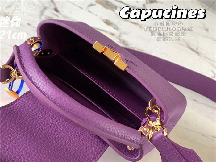 Louis Vuitton Capucines Mini Bag Taurillon Leather M55985 Purple High