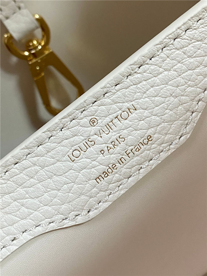 Louis Vuitton Capucines MM Bag Taurillon Leather M23084 White High