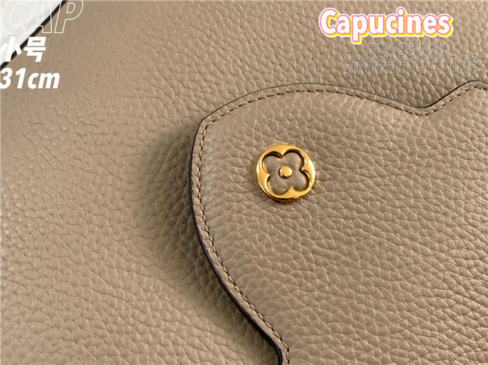 Louis Vuitton Capucines MM Bag Taurillon Leather M42259 Taupe High