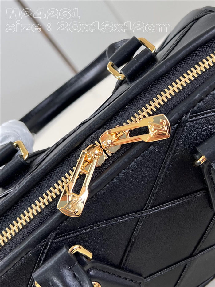 Louis Vuitton SPEEDY BANDOULIÈRE 20 Malletage Leather M24261 Black High