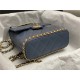 Chanel CHAIN BACKPACK Grained Calfskin & Gold-Tone Metal AS4490 Blue A