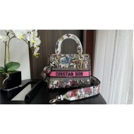 MEDIUM LADY D-LITE BAG Mexico Millefiori Embroidery High