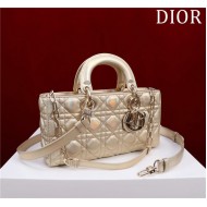 LADY D-JOY BAG MEDIUM Cannage Lambskin Gold High