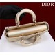 LADY D-JOY BAG MEDIUM Cannage Lambskin Gold High