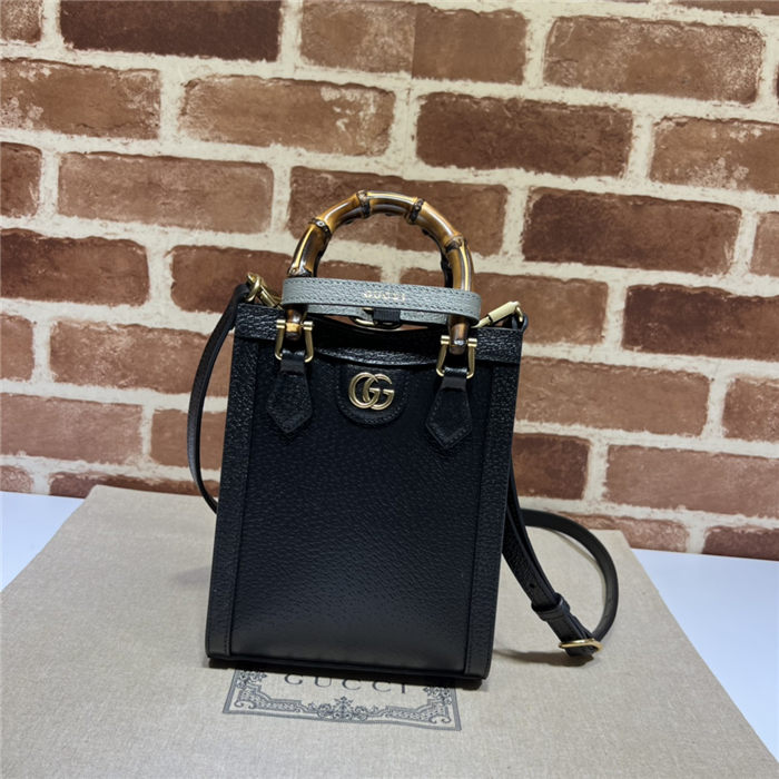 Gucci Diana mini tote bag 739079 Black High