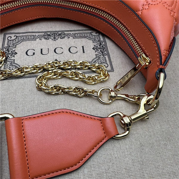 Gucci GG MATELASSÉ SMALL SHOULDER BAG 739709 Orange High