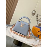 Louis Vuitton Capucines Mini Bag Taurillon Leather M23288 Grey Blue High