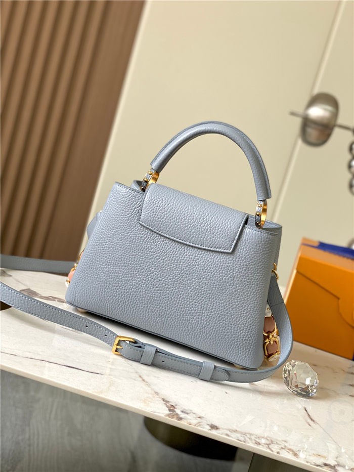 Louis Vuitton Capucines BB Bag Taurillon Leather M23280 Grey Blue High