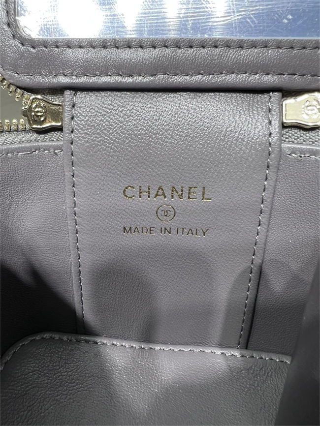 Chanel SMALL VANITY WITH CHAIN AP2198 Lambskin & Gold-Tone Metal Grey High