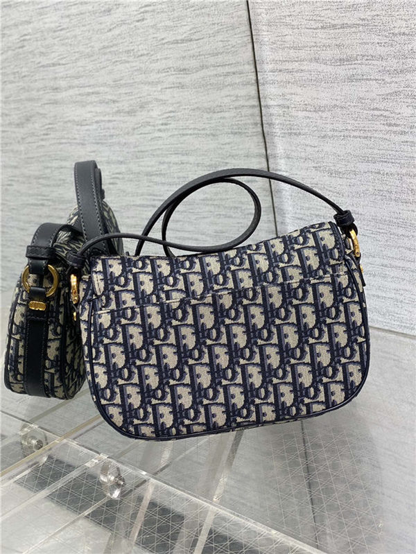 Dior Small CD Besace Bag Dior Oblique Jacquard Blue High