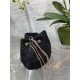 Dior DREAM BUCKET BAG Cannage Cotton with Micropearl Embroidery Black High