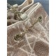 Dior DREAM BUCKET BAG Cannage Cotton with Micropearl Embroidery Beige High