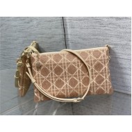 Dior DREAM POUCH Cannage Cotton with Micropearl Embroidery Beige High