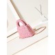 Chanel MINI SHOPPING BAG AS4416 Cotton Tweed & Gold-Tone Metal Pink High