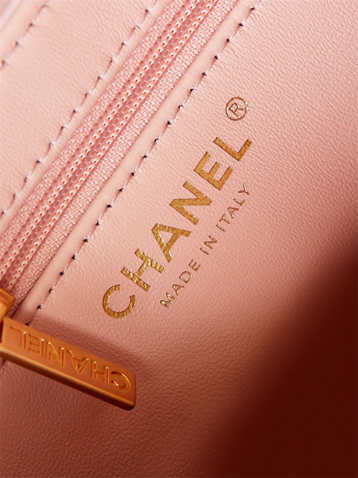 Chanel MINI SHOPPING BAG AS4416 Shiny Aged Calfskin & Gold-Tone Metal Pink High