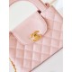 Chanel MINI SHOPPING BAG AS4416 Shiny Aged Calfskin & Gold-Tone Metal Pink High