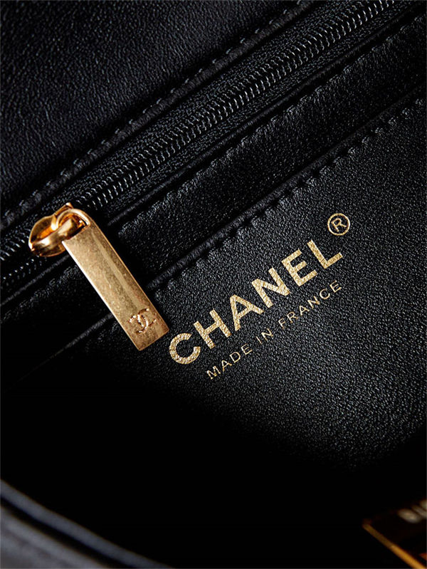 Chanel MINI FLAP BAG AS4384 Lambskin & Gold-Tone Metal Black High