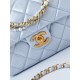 Chanel MINI FLAP BAG AS4384 Lambskin & Gold-Tone Metal Blue High