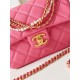 Chanel MINI FLAP BAG AS4384 Lambskin & Gold-Tone Metal Pink High