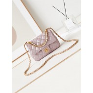 Chanel MINI FLAP BAG AS4385 Lambskin & Gold-Tone Metal Pink High