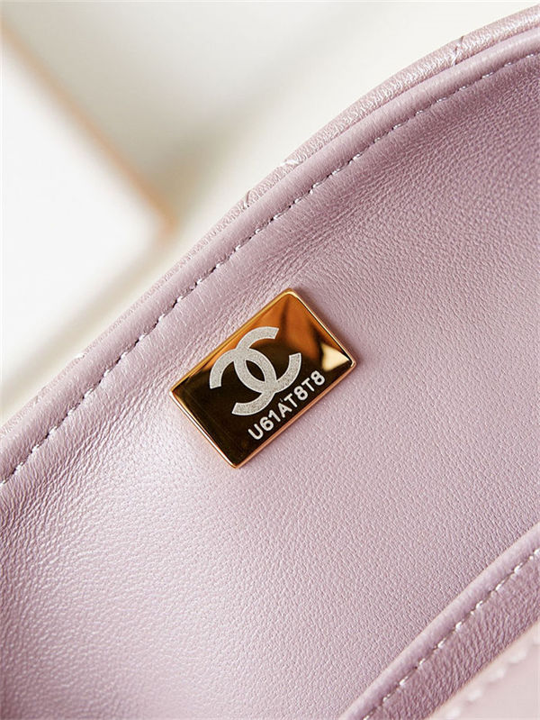 Chanel MINI FLAP BAG AS4385 Lambskin & Gold-Tone Metal Pink High